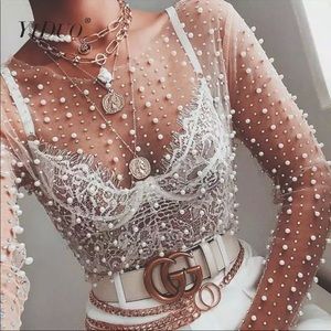 Boutique Pearl and Glitz Blouse